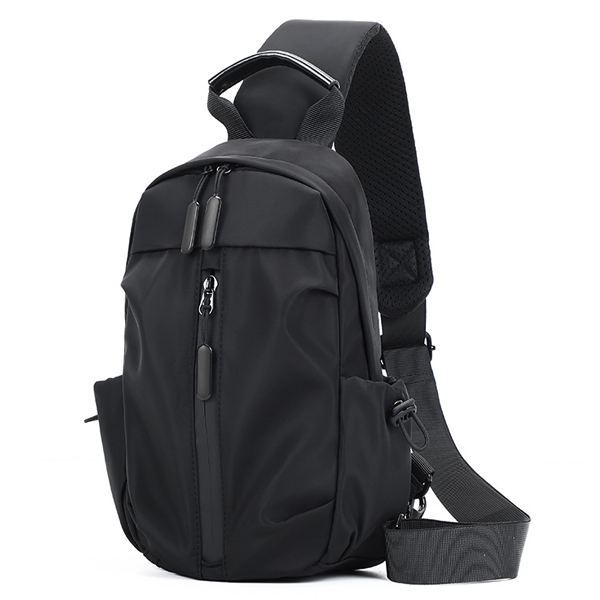Рюкзак с USB портом (1 лямка). 2136 black