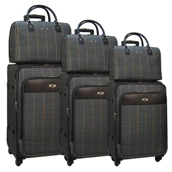 Комплект чемоданов Borgo Antico. 6093 grey komplekt. 4 съёмных колеса. 